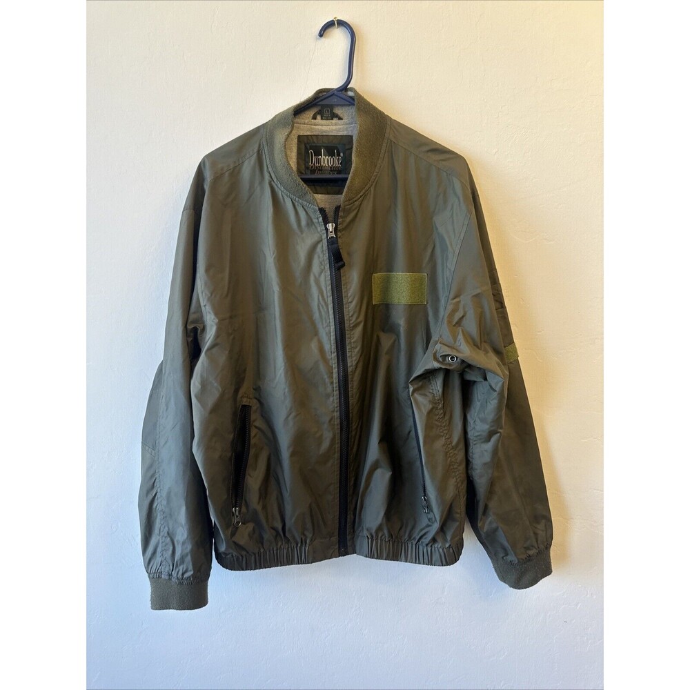 Dunbrooke Distinctive Images Large Green Bomber lightweight windbreaker